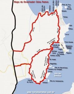 Mapa Turístico de Gov Celso Ramos